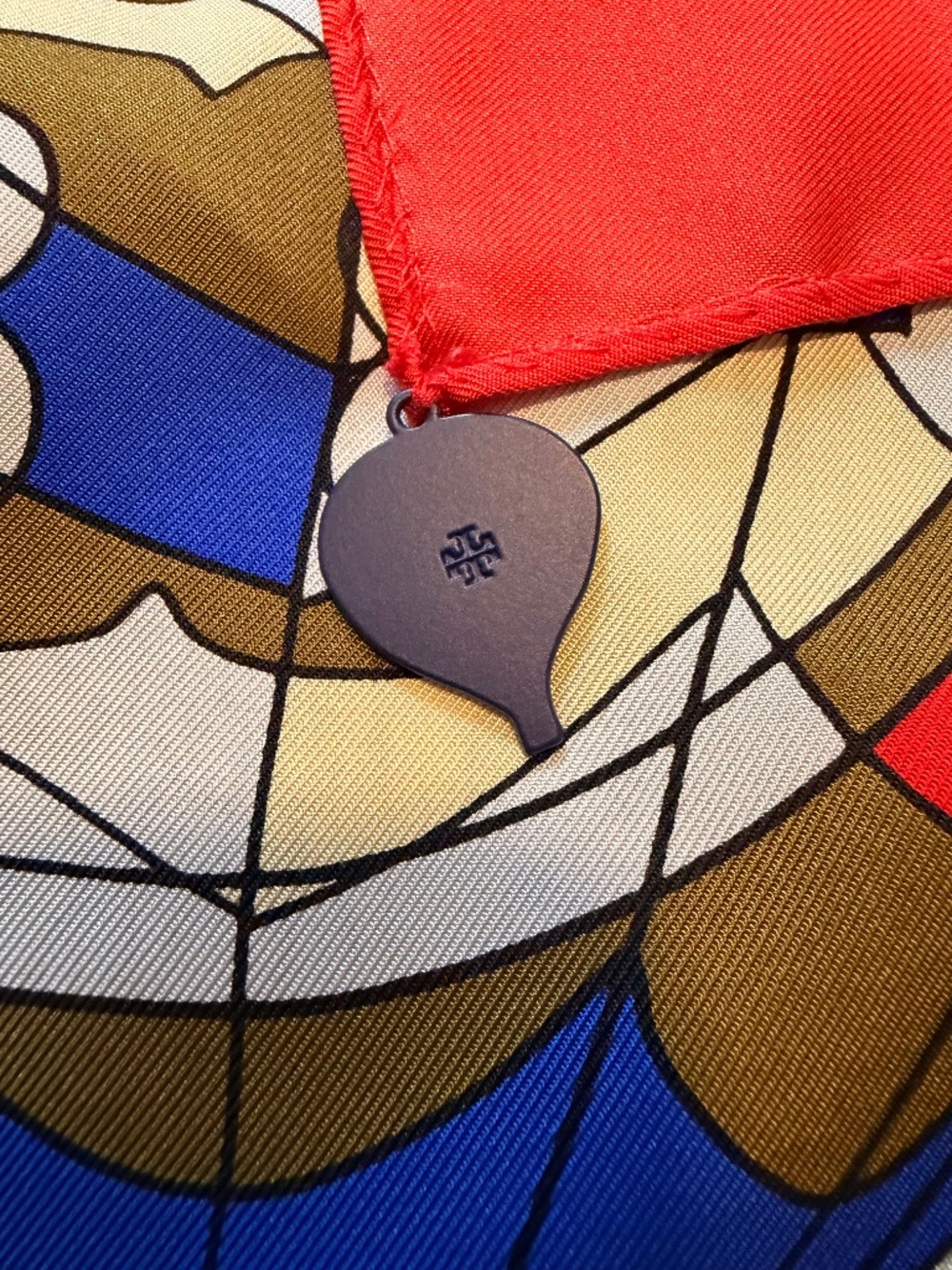 NEW Tory Burch Balloons in the Sky Silk Square Scarf - Picture 5 of 12